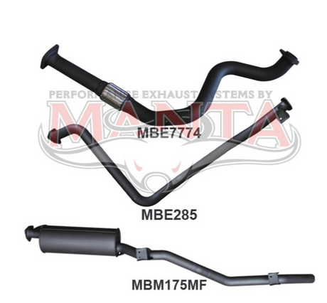 MANTA MANIFOLD BACK 2.5"  EXHAUST SYSTEM FITS TOYOTA LANDCRUISER HZJ79R 4.2L 1HZ 1999-2007 (MKTY0071)