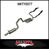 MANTA EXTRACTORS, CATS & 3" CAT BACK EXHAUST SYSTEM WITH CENTRE & REAR MUFFLER FITS TOYOTA LANDCRUISER UZJ100R 1998-2007 (MKTY0077)