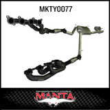 MANTA EXTRACTORS, CATS & 3" CAT BACK EXHAUST SYSTEM WITH CENTRE & REAR MUFFLER FITS TOYOTA LANDCRUISER UZJ100R 1998-2007 (MKTY0077)