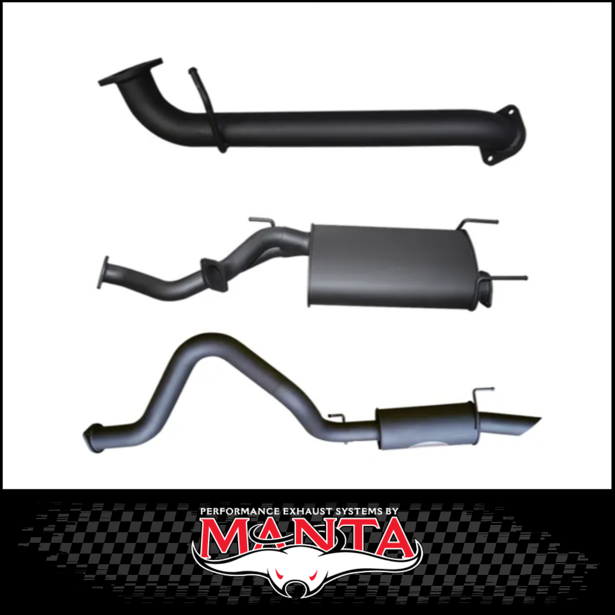 MANTA 3" CAT BACK EXHAUST SYSTEM WITH CENTRE & REAR MUFFLER FITS TOYOTA LANDCRUISER UZJ100R 1998-2007 (MKTY0078)