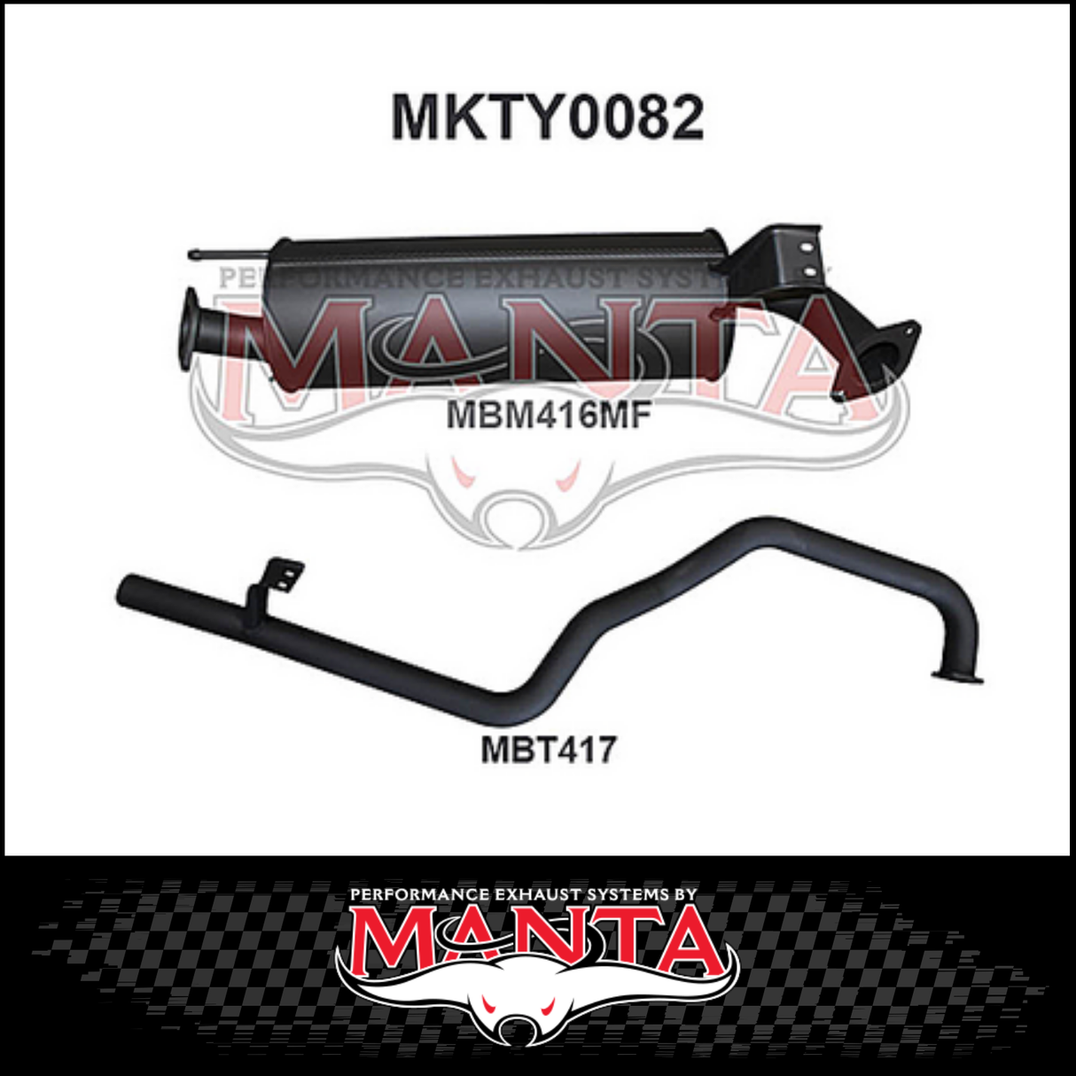 MANTA 2.5" ENGINE PIPE BACK EXHAUST SYSTEM FITS TOYOTA LANDCRUISER HZJ105R 4.2L 1HZ 1998-2007