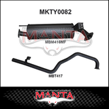MANTA 2.5" ENGINE PIPE BACK EXHAUST SYSTEM FITS TOYOTA LANDCRUISER HZJ105R 4.2L 1HZ 1998-2007