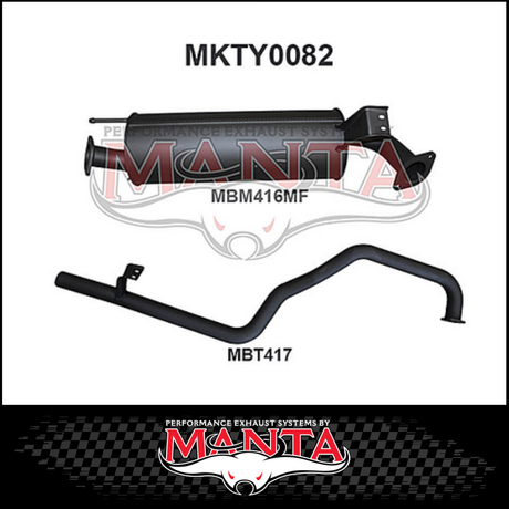 MANTA 2.5" ENGINE PIPE BACK EXHAUST SYSTEM FITS TOYOTA LANDCRUISER HZJ105R 4.2L 1HZ 1998-2007