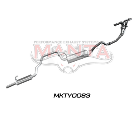 MANTA EXTRACTORS & 2.5"  EXHAUST SYSTEM FITS TOYOTA LANDCRUISER FZJ105R 4.5L 1FZ 1998-2002 (MKTY0083)