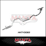 MANTA EXTRACTORS & 2.5"  EXHAUST SYSTEM FITS TOYOTA LANDCRUISER FZJ105R 4.5L 1FZ 1998-2002 (MKTY0083)