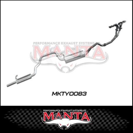 MANTA EXTRACTORS & 2.5"  EXHAUST SYSTEM FITS TOYOTA LANDCRUISER FZJ105R 4.5L 1FZ 1998-2002 (MKTY0083)