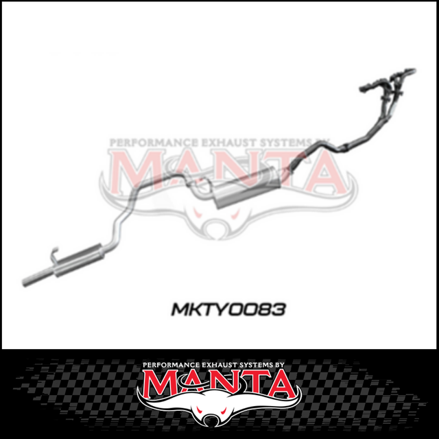 MANTA EXTRACTORS & 2.5"  EXHAUST SYSTEM FITS TOYOTA LANDCRUISER FZJ105R 4.5L 1FZ 1998-2002 (MKTY0083)