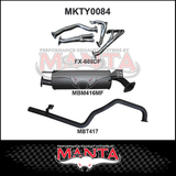MANTA EXTRACTORS & 2.5"  EXHAUST SYSTEM FITS TOYOTA LANDCRUISER FZJ105R 4.5L 1FZ 1998-2002 (MKTY0084)