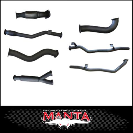 MANTA 3" TWIN TURBO BACK EXHAUST SYSTEM FITS TOYOTA LANDCRUISER VDJ79R 4.5L V8 DUAL CAB 2012-2016