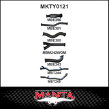 MANTA 3" TWIN TURBO BACK EXHAUST SYSTEM FITS TOYOTA LANDCRUISER VDJ79R 4.5L V8 DUAL CAB 2012-2016