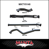MANTA 3" STAINLESS STEEL TURBO BACK EXHAUST SYSTEM FITS TOYOTA HILUX KUN26R N70 3.0L 4CYL 2005-2015