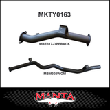 MANTA 3" STAINLESS STEEL DPF BACK EXHAUST SYSTEM FITS TOYOTA LANDCRUISER VDJ76R 4.5L V8 WAGON 2016-2025