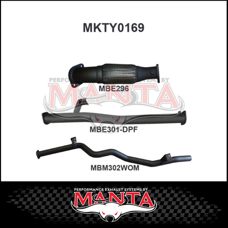 MANTA 3" STAINLESS STEEL TURBO BACK EXHAUST SYSTEM FITS TOYOTA LANDCRUISER VDJ76R 4.5L V8 WAGON 2016-2025