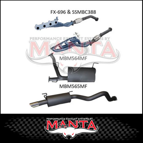 MANTA EXTRACTORS, CATS & 3" CAT BACK EXHAUST SYSTEM FITS TOYOTA LANDCRUISER UZJ200R 2007-2012 (MKTY0179)