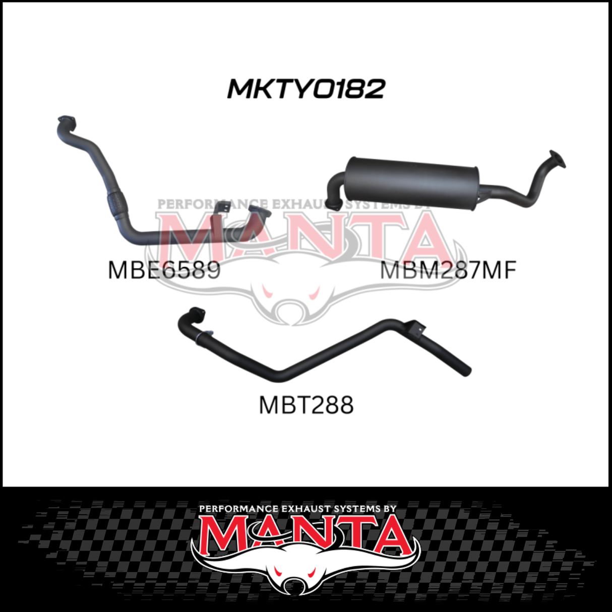 MANTA 2.5" MANIFOLD BACK EXHAUST SYSTEM FITS TOYOTA LANDCRUISER HZJ80R 4.2L 1HZ DIESEL 1990-1997 (MKTY0182)