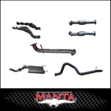 MANTA EXTRACTORS, CATS & 3" CAT BACK EXHAUST SYSTEM WITH CENTRE MUFFLER & REAR TAILPIPE FITS TOYOTA LANDCRUISER UZJ100R 1998-2007 (MKTY0304)