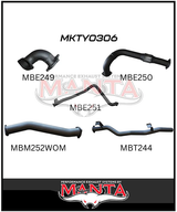 MANTA 3" TURBO BACK EXHAUST SYSTEM WITH PIPE ONLY FITS TOYOTA LANDCRUISER HDJ79R 4.2L 1HD TURBO 2001-2007 (MKTY0306)