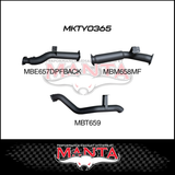 MANTA 4" DPF BACK EXHAUST SYSTEM FITS TOYOTA LANDCRUISER VDJ76R 4.5L V8 2016-2025