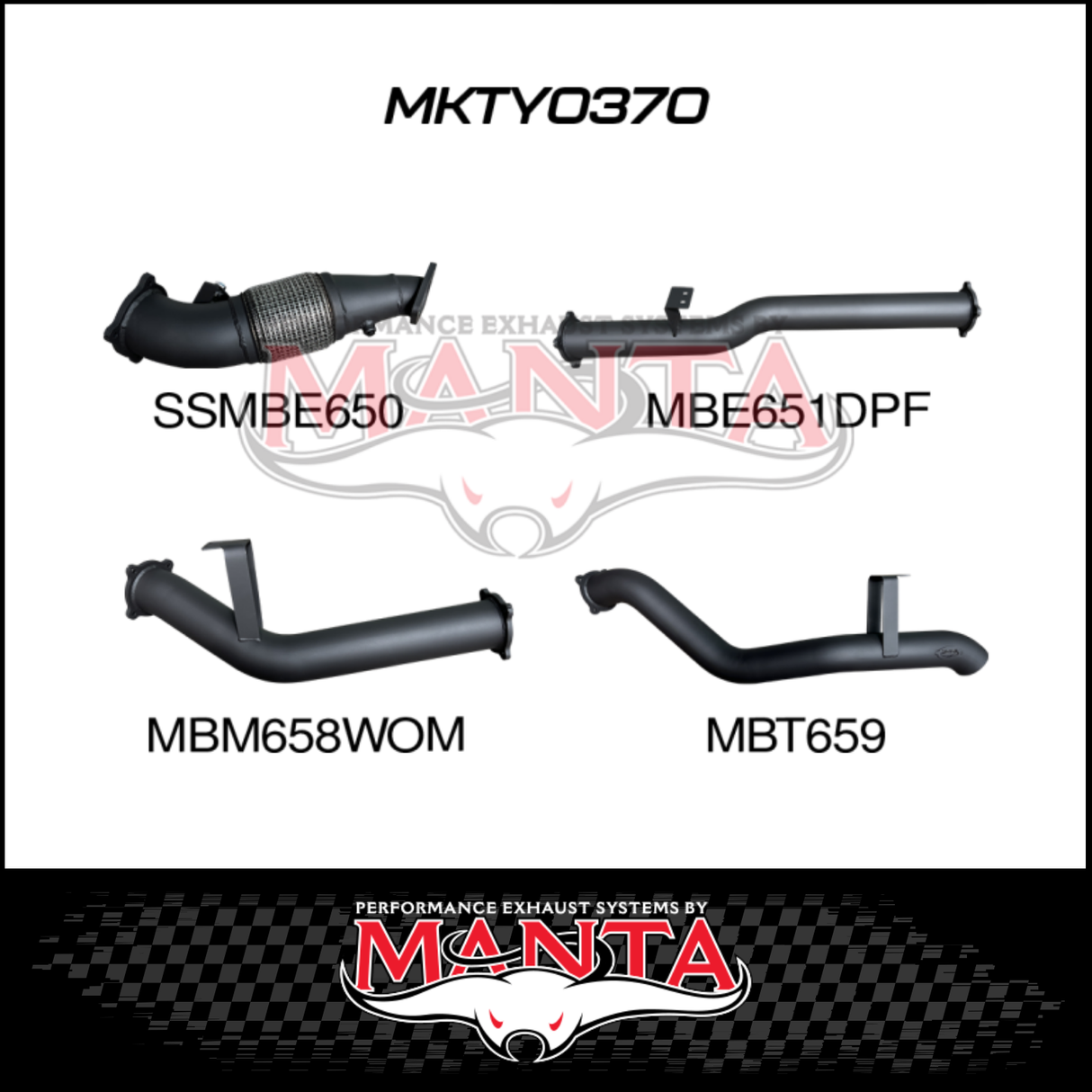 MANTA 4" STAINLESS STEEL TURBO BACK EXHAUST SYSTEM (DPF DELETE) FITS TOYOTA LANDCRUISER VDJ76R 4.5L V8 2016-2025