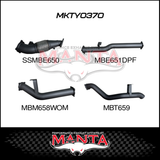 MANTA 4" STAINLESS STEEL TURBO BACK EXHAUST SYSTEM (DPF DELETE) FITS TOYOTA LANDCRUISER VDJ76R 4.5L V8 2016-2025