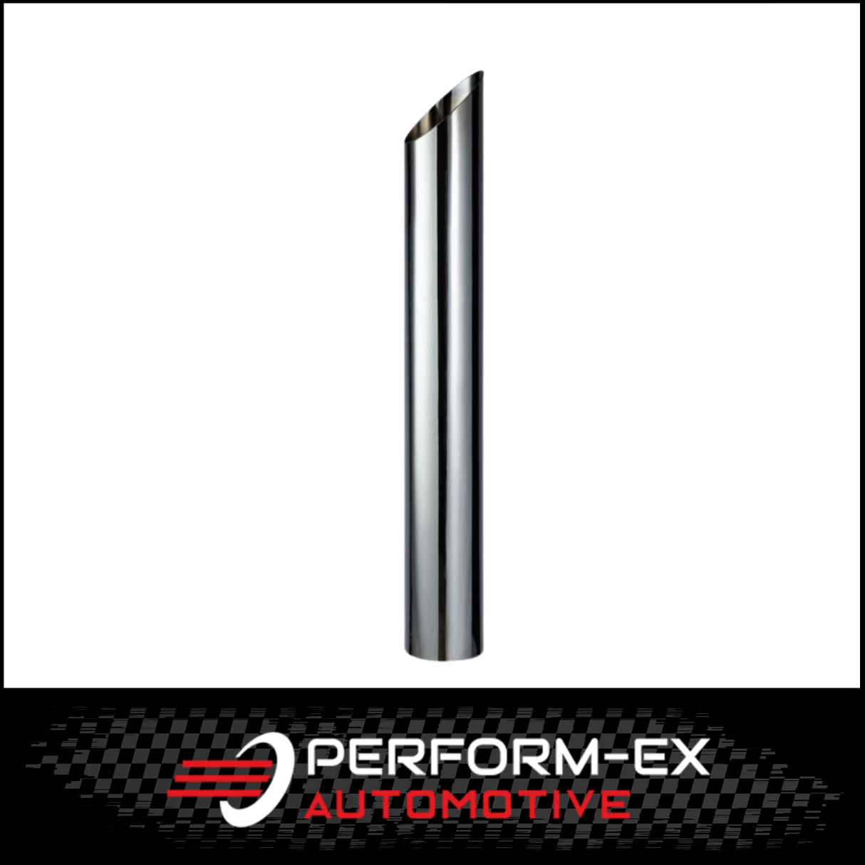 CHROME EXHAUST STACK MITRE CUT 5" OD X 48" (1220MM) LONG WITH PLAIN INLET (MPS5048)