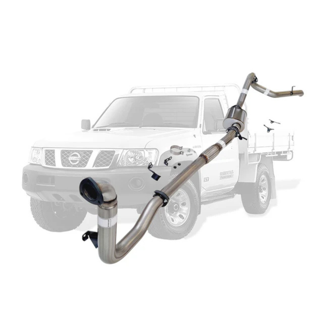 PERFORM-EX 3" STAINLESS STEEL TURBO BACK EXHAUST SYSTEM FITS NISSAN PATROL Y61 GU 3.0L TD UTE 2000-2016 - NO CAT/MUFFLER (NI2