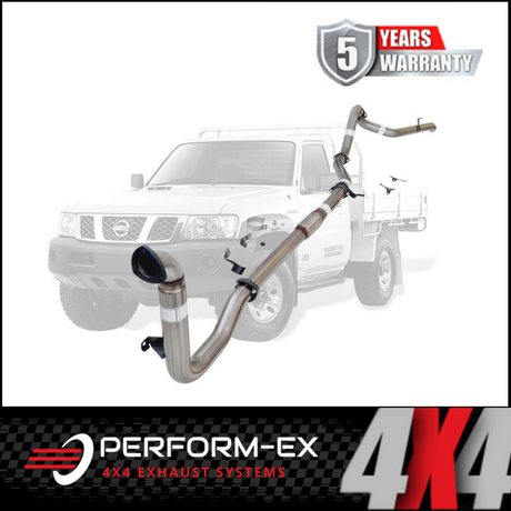 PERFORM-EX 3" STAINLESS STEEL TURBO BACK EXHAUST SYSTEM FITS NISSAN PATROL Y61 GU 3.0L TD UTE 2000-2016 - NO CAT/PIPE ONLY (N