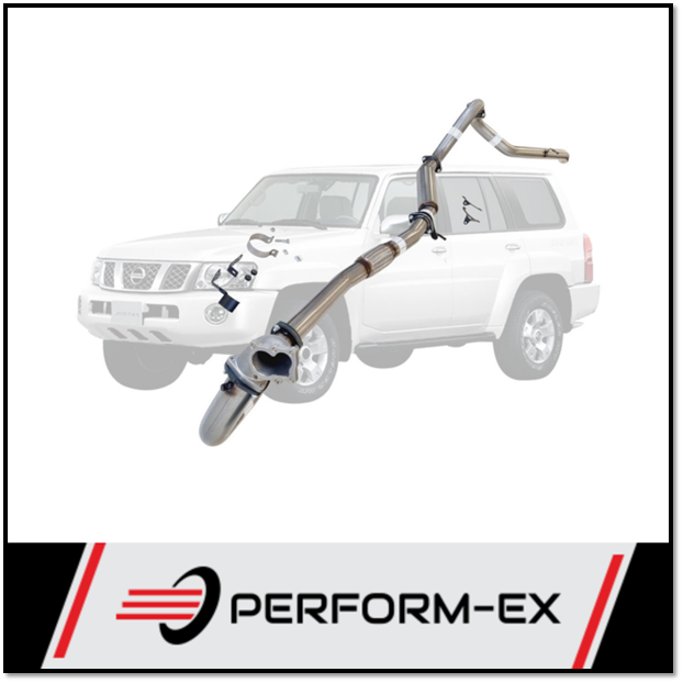 PERFORM-EX 3" STAINLESS STEEL WITH HOTDOG TURBO BACK EXHAUST SYSTEM FITS NISSAN PATROL Y61 GU 4.2L TD WAGON
