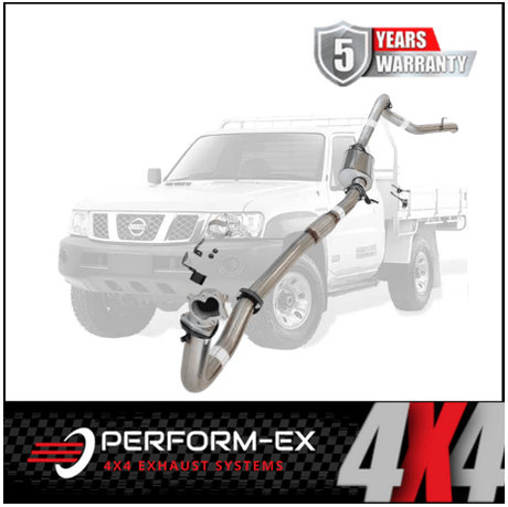 PERFORM-EX 3" STAINLESS STEEL WITH MUFFLER TURBO BACK EXHAUST SYSTEM FITS NISSAN PATROL Y61 GU 4.2L TD UTE (NI209-MDPSS)