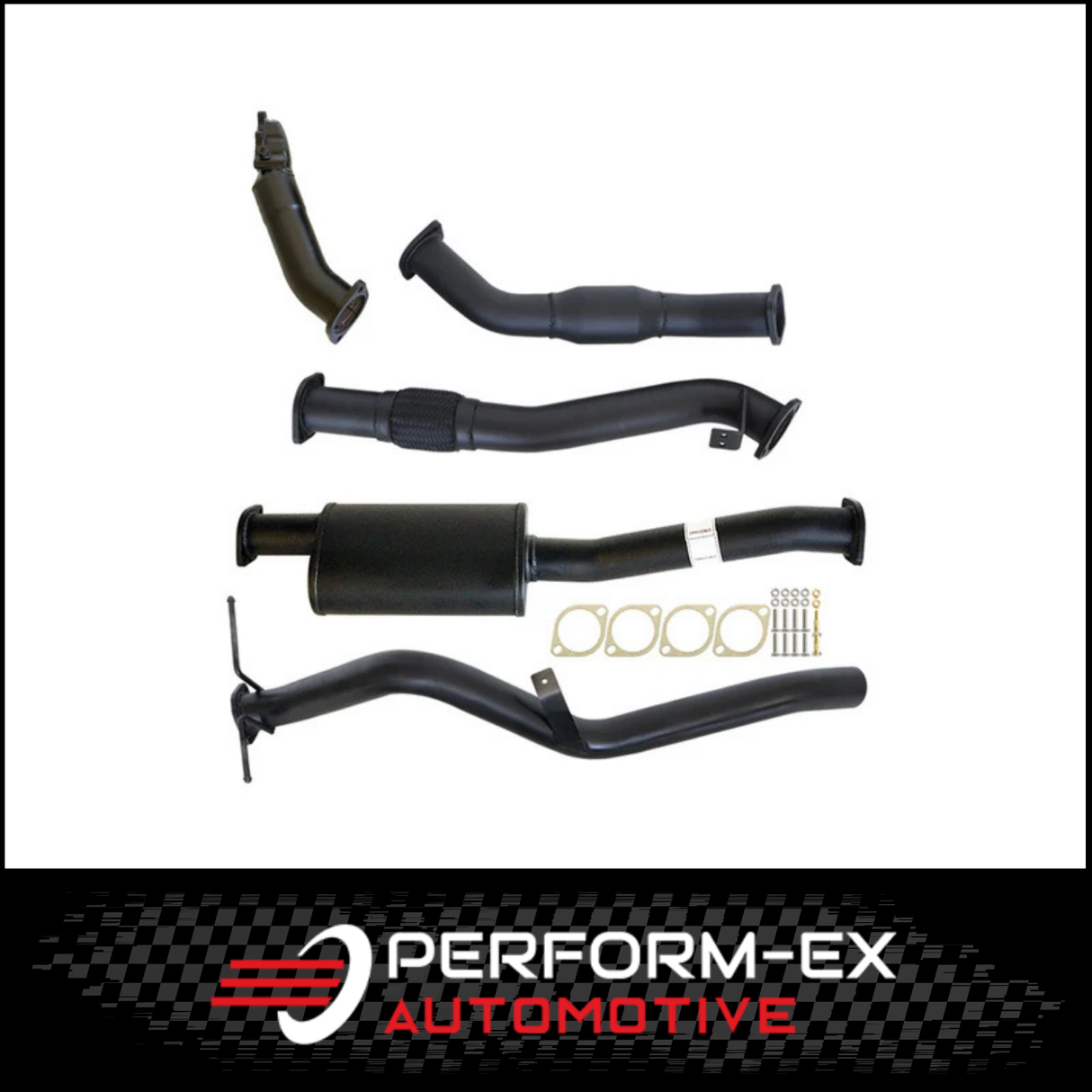 PERFORM-EX 3" TURBO BACK EXHAUST FITS NISSAN NAVARA D22 3.0L ZD30 2001-2006 - CAT/MUFFLER (NI213-MC)