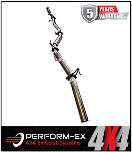PERFORM-EX 3" STAINLESS STEEL TURBO BACK EXHAUST SYSTEM FITS NISSAN NAVARA D23 NP300 2.3L TD 4CYL 2015-ON - CAT/HOTDOG (NI221