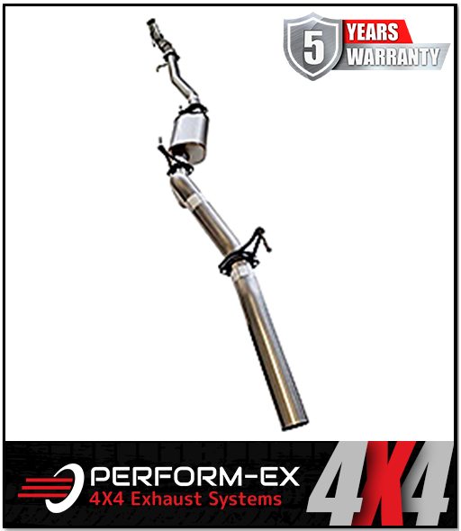 PERFORM-EX 3" STAINLESS STEEL TURBO BACK EXHAUST SYSTEM FITS NISSAN NAVARA D23 NP300 2.3L TD 4CYL 2015-ON - CAT/MUFFLER (NI22