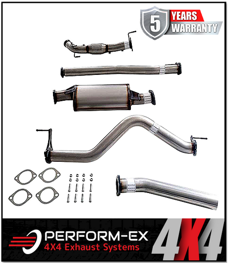 PERFORM-EX 3" STAINLESS STEEL TURBO BACK EXHAUST SYSTEM FITS NISSAN NAVARA D23 NP300 2.3L TD 4CYL 2015-ON - CAT/MUFFLER (NI22