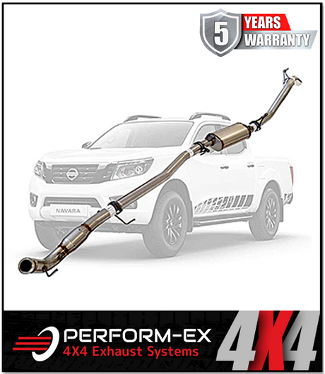 PERFORM-EX 3" STAINLESS STEEL TURBO BACK EXHAUST SYSTEM FITS NISSAN NAVARA D23 NP300 2.3L TD 4CYL 2015-ON - CAT/MUFFLER (NI22