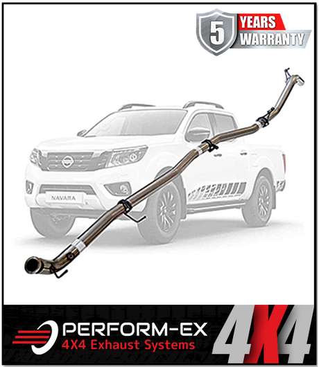 PERFORM-EX 3" STAINLESS STEEL TURBO BACK EXHAUST SYSTEM FITS NISSAN NAVARA D23 NP300 2.3L TD 4CYL 2015-ON