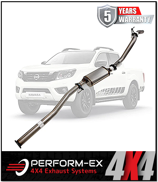 PERFORM-EX 3" STAINLESS STEEL DPF BACK EXHAUST SYSTEM FITS NISSAN NAVARA D23 NP300 2.3L TD 4CYL 2015-ON - MUFFLER (NI222-MOSS