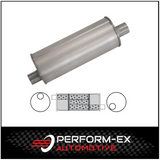 UNIVERSAL MUFFLER 2" OFFSET/OFFSET LHR - 16" LONG X 6" ROUND - TRIFLOW (O536L)