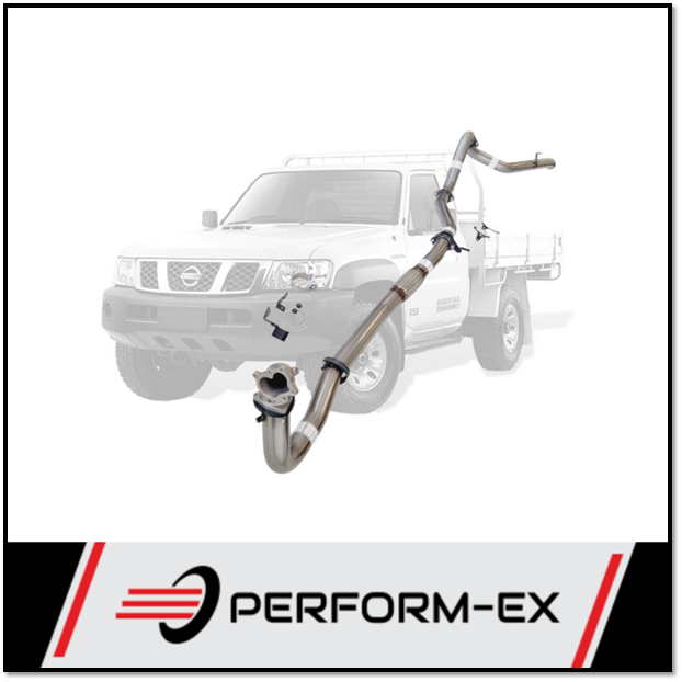 PERFORM-EX 3" STAINLESS STEEL PIPE ONLY TURBO BACK EXHAUST SYSTEM FITS NISSAN PATROL Y61 GU 4.2L TD UTE