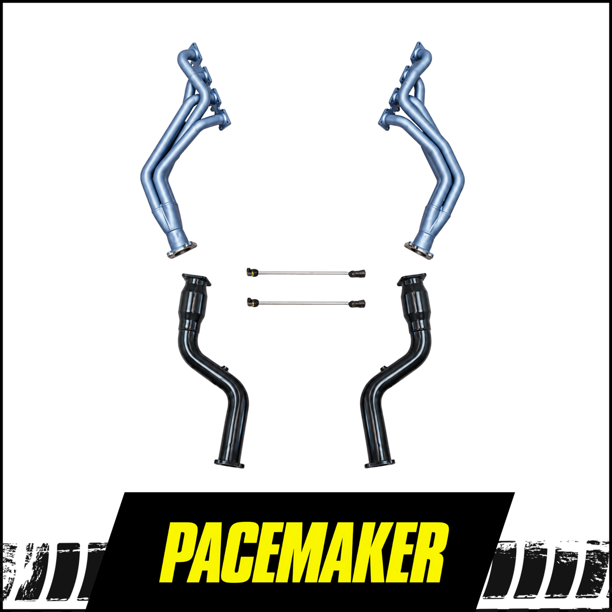 PACEMAKER 1.78" TUNED EXTRACTORS & CATS FITS CHRYSLER 300C 5.7L 6.1L 6.4L HEMI V8 2005-2024 (PH2634-KIT)