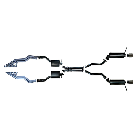 PACEMAKER CERAMIC COATED HEADERS, CATS AND 3" CATBACK EXHAUST SYSTEM FITS JEEP GRAND CHEROKEE WK2 SRT8 6.4L V8 2012-2021 (PP2654-53)