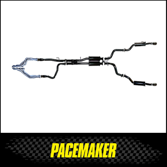 PACEMAKER CERAMIC COATED HEADERS, CATS AND 3" CATBACK EXHAUST WITH REAR MUFFLERS FITS RAM 1500 DT 5.7L V8 2021-ON (PP2662-16)