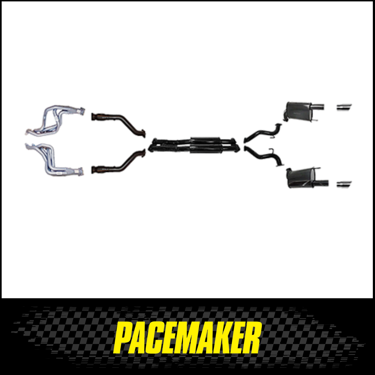 PACEMAKER HEADERS, CATS AND 2.5" CATBACK EXHAUST SYSTEM FITS FORD MUSTANG CONVERTIBLE FM 6TH GEN 5.0L V8 COYOTE 2015-2017 (PP4178-04)