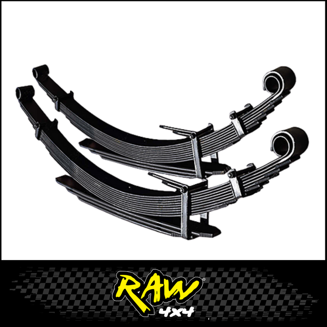 RAW 4X4 REAR 2" RAISED LEAF SPRINGS FITS TOYOTA LANDCRUISER VDJ79R 2012-2025 DUAL CAB (PAIR)