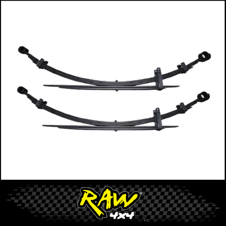 RAW 4X4 REAR COMFORT LOAD (0-100kg) 2" RAISED LEAF SPRINGS, BUSHES, SHACKLES & U-BOLT KIT FITS FORD RANGER PXI PXII 9/2011-8/2015 (PAIR)