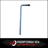 UNIVERSAL EXHAUST HANGER ROD 12MM X 300MM SINGLE HEAD 90° BEND STAINLESS STEEL