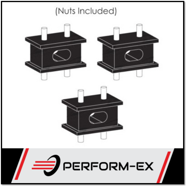 EXHAUST RUBBER MOUNT KIT FITS TOYOTA LANDCRUISER FZJ78R 4.5L 6CYL 8/99-7/01