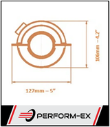 UNIVERSAL EURO 6 ROUND CAT CONVERTER - 2.25" (57MM) 400 CPSI WITH CENTRE O2 (SA6225R2C)