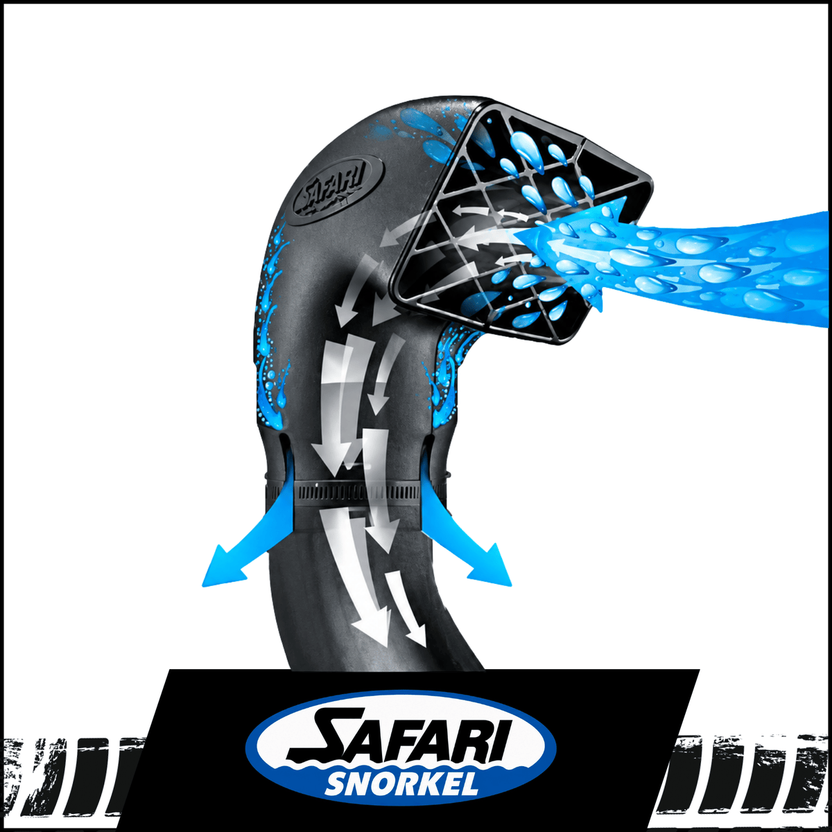 SAFARI ARMAX SNORKEL KIT FITS TOYOTA HILUX GUN126R N80 2.8L TD 4CYL SR SR5 1/2015-ON (SS123HP)
