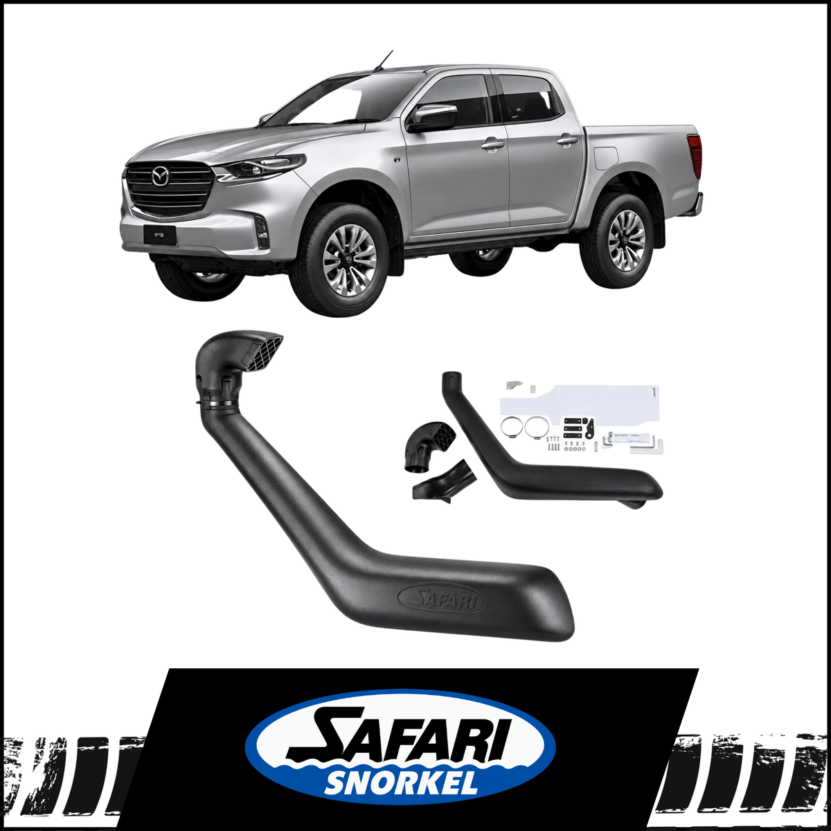 SAFARI SNORKEL KIT FITS MAZDA BT-50 RG 3.0L 4CYL 7/2020-ON (SS178HF)