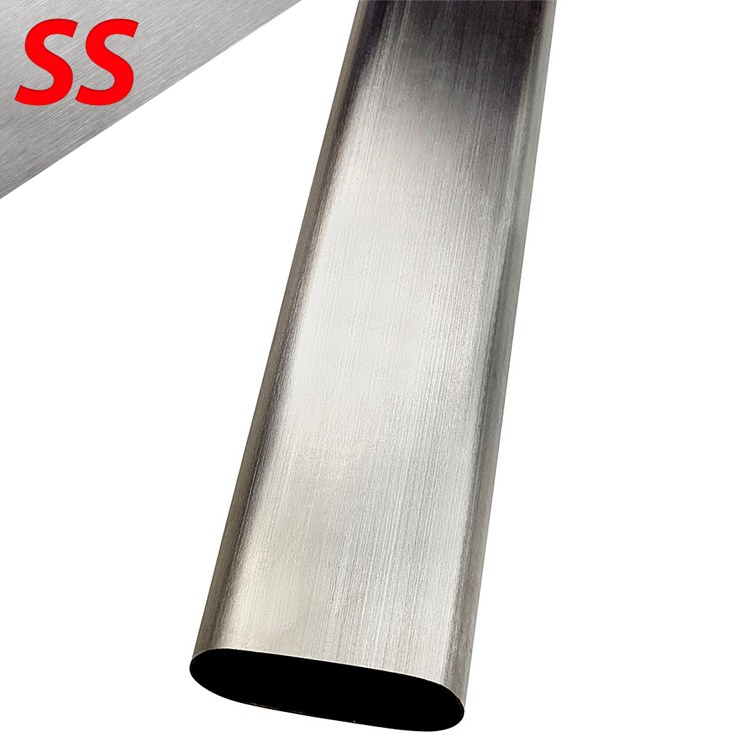 4" STAINLESS STEEL OVAL EXHAUST TUBE PIPE - 1MTR LENGTH (SOT400-304B)
